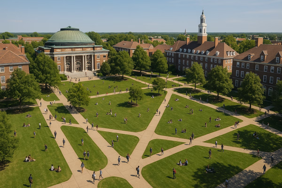 Sigma Phi Delta brothers gathered at the UIUC campus courtyard